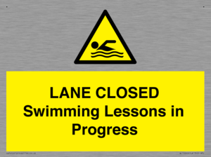 LANE CLOSED Swimming Lessons in Progress
